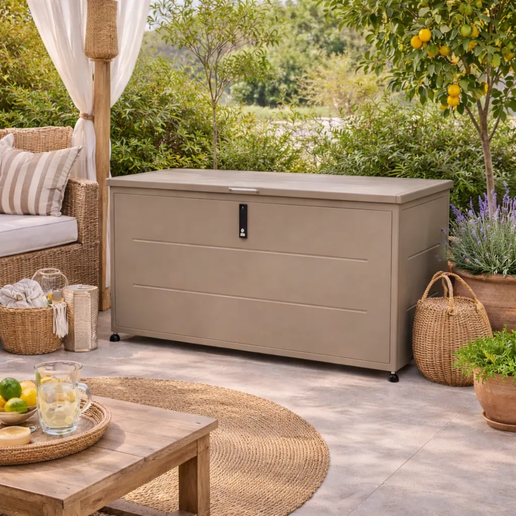 Coffre de rangement Couleurs du monde de couleur taupe