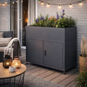 Armoire jardinière en acier galvanisé 100 cm - TESSA