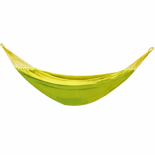 Hamac 1 place en coton vert anis, toile hamac extérieur