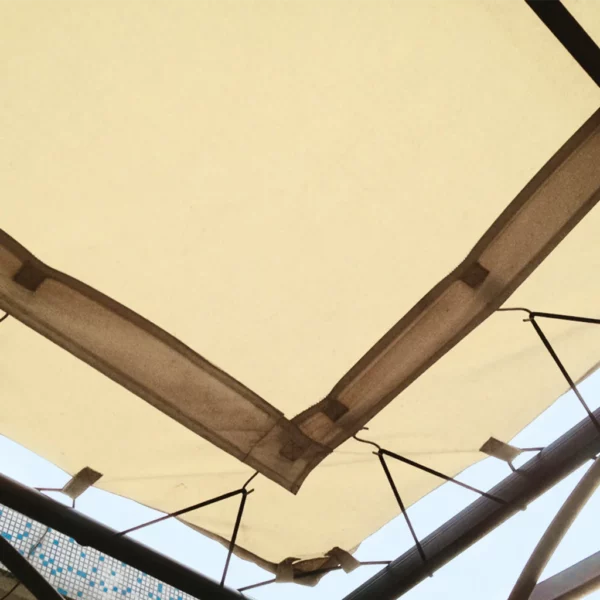 Toile de remplacement pour pergola 3x3m ou 3x4m écru avec système de fixation
